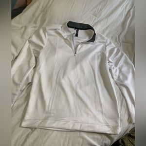White Adidas 1/4 zip pullover (large)